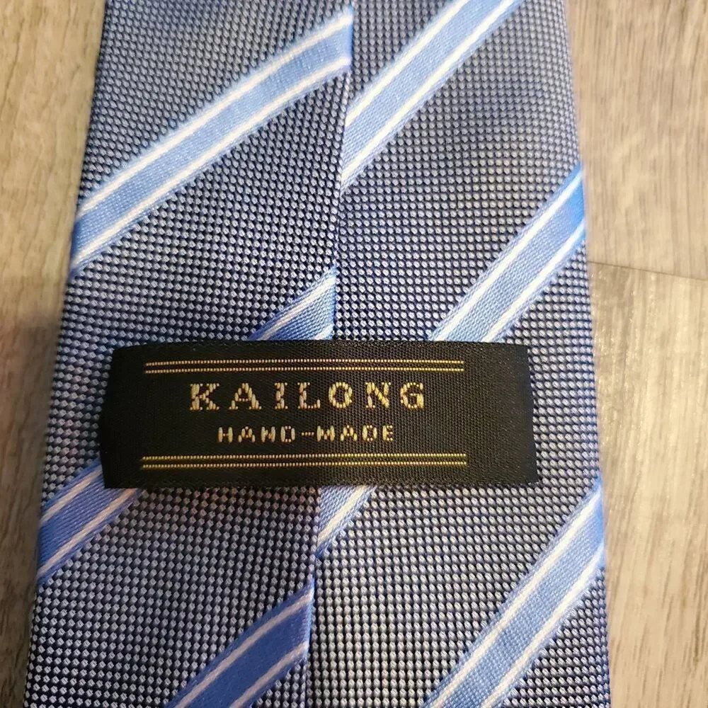 𝅺Kailong hand made mens striped tie